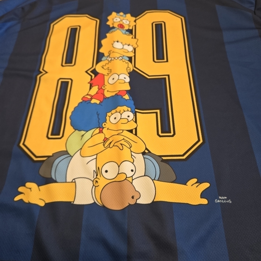 The Simpsons 20th Television Vibrant Blue Long Sleeve Jersey Shirt Men's size S - Picture 5 of 16